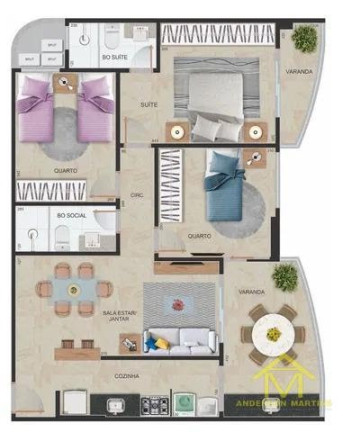 Imagem Apartamento com 3 Quartos à Venda, 75 m² em Praia De Itaparica - Vila Velha Imagem Apartamento com 3 Quartos à Venda, 75 m² em Praia De Itaparica - Vila Velha