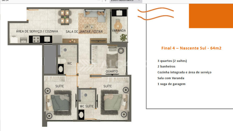Imagem Apartamento com 1 Quarto à Venda, 38 m² em Monte Castelo - Cabedelo Imagem Apartamento com 1 Quarto à Venda, 38 m² em Monte Castelo - Cabedelo