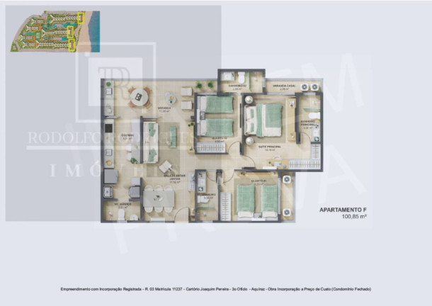 Imagem Apartamento com 3 Quartos à Venda, 100 m² em Tapera - Aquiraz