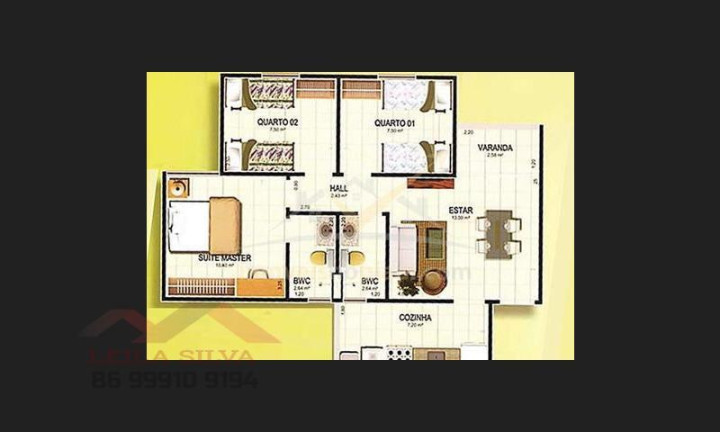 Imagem Apartamento com 3 Quartos à Venda, 65 m² em Vale Quem Tem - Teresina Imagem Apartamento com 3 Quartos à Venda, 65 m² em Vale Quem Tem - Teresina