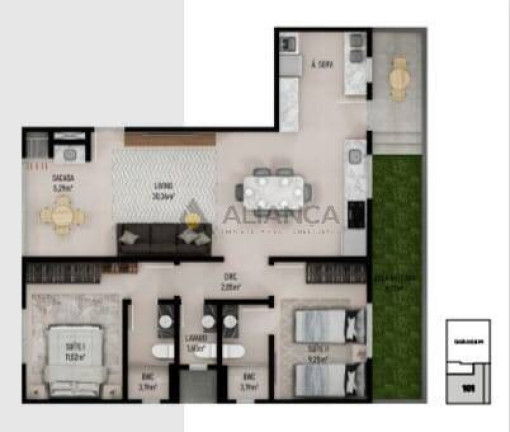 Imagem Apartamento com 2 Quartos à Venda, em Meia Praia - Navegantes Imagem Apartamento com 2 Quartos à Venda, em Meia Praia - Navegantes