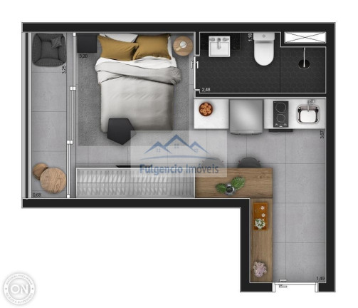 Imagem Imóvel com 1 Quarto à Venda, 30 m² em Moema - São Paulo