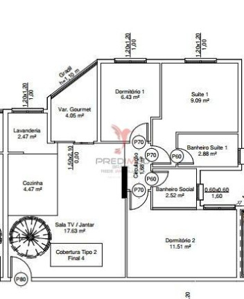 Imagem Cobertura com 4 Quartos à Venda, 140 m² em Agua Branca - Piracicaba Imagem Cobertura com 4 Quartos à Venda, 140 m² em Agua Branca - Piracicaba