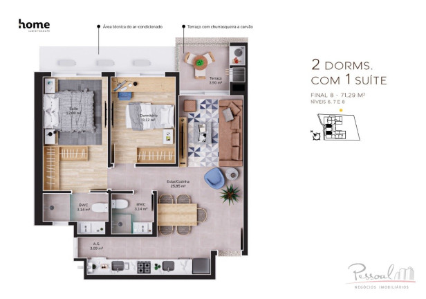 Imagem Apartamento com 2 Quartos à Venda, 120 m² em Cacupé - Florianópolis