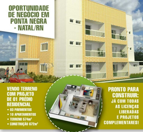 Imagem Terreno à Venda, 574 m² em Ponta Negra - Natal Imagem Terreno à Venda, 574 m² em Ponta Negra - Natal