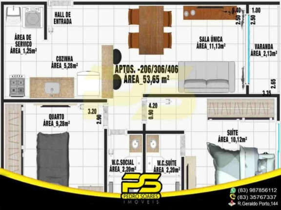 Imagem Apartamento com 2 Quartos à Venda, 54 m² em João Paulo Ii - João Pessoa Imagem Apartamento com 2 Quartos à Venda, 54 m² em João Paulo Ii - João Pessoa