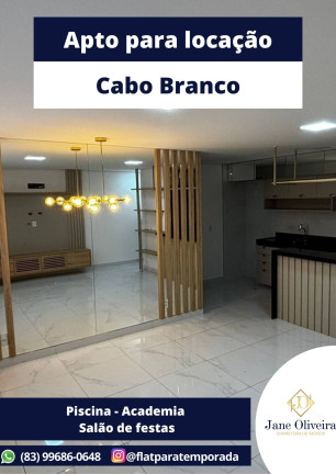 Apartamento com 2 Quartos para Alugar, 62 m² em Cabo Branco - João Pessoa