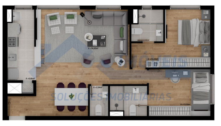 Imagem Imóvel com 1 Quarto à Venda, 46 m² em Passo Da Areia - Porto Alegre Imagem Imóvel com 1 Quarto à Venda, 46 m² em Passo Da Areia - Porto Alegre