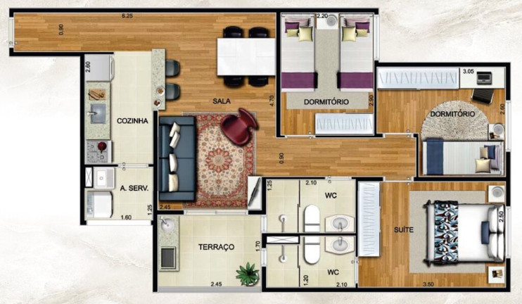 Imagem Apartamento com 2 Quartos à Venda, 65 m² em Jardim Santa Cruz - São Paulo