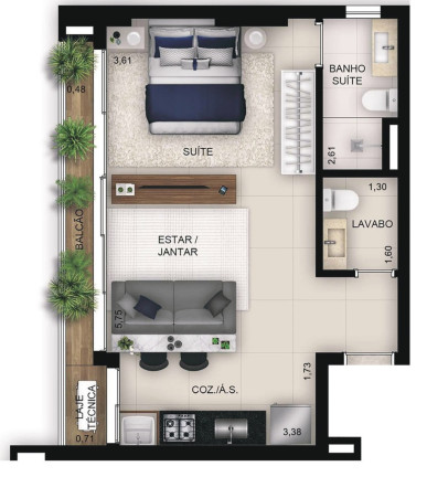 Imagem Apartamento com 1 Quarto à Venda, 83 m² em Setor Bueno - Goiânia Imagem Apartamento com 1 Quarto à Venda, 83 m² em Setor Bueno - Goiânia