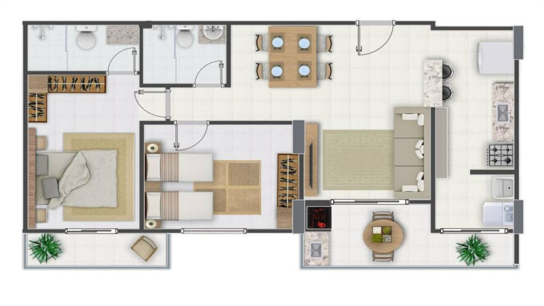 Imagem Apartamento com 2 Quartos à Venda, 93 m² em Guilhermina - Praia Grande