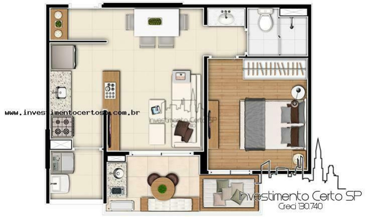 Imagem Apartamento com 1 Quarto à Venda, 43 m² em Vila Anglo Brasileira - São Paulo