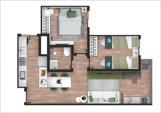 Imagem Imóvel com 2 Quartos à Venda, 55 m² em Centro - São Bernardo Do Campo