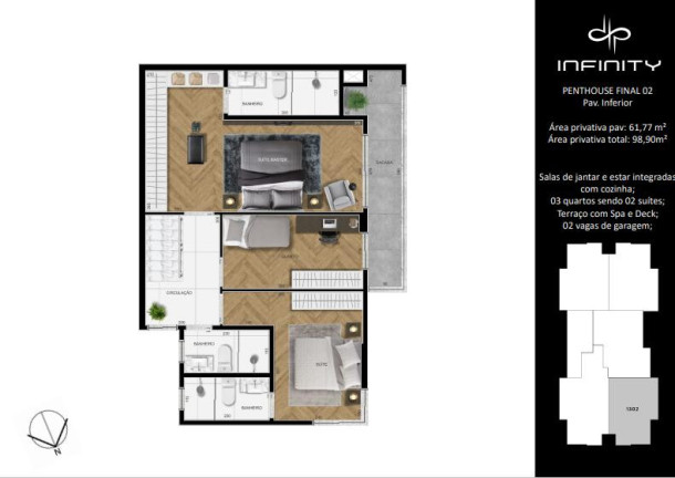 Imagem Apartamento com 3 Quartos à Venda, 107 m² em Centro - São José Dos Pinhais