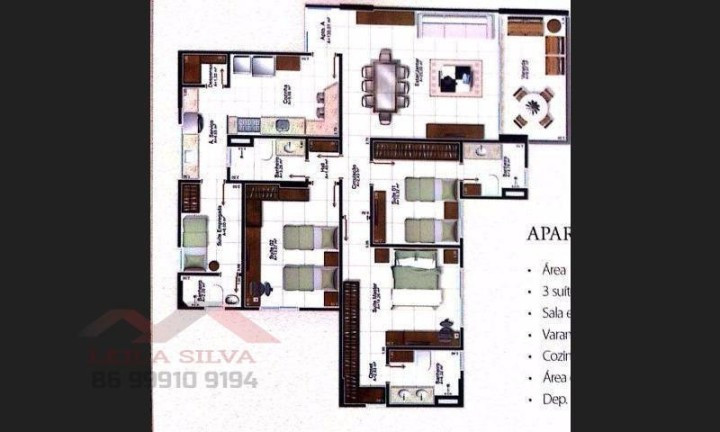 Imagem Apartamento com 4 Quartos à Venda, em Fatima - Teresina Imagem Apartamento com 4 Quartos à Venda, em Fatima - Teresina