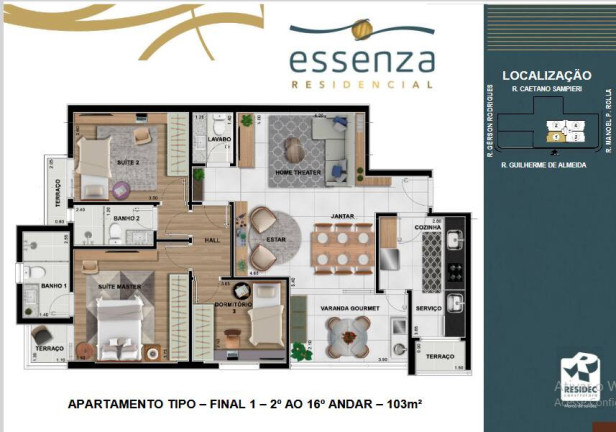 Imagem Apartamento com 3 Quartos à Venda, 103 m² em Vila Nova Cidade Universitária - Bauru Imagem Apartamento com 3 Quartos à Venda, 103 m² em Vila Nova Cidade Universitária - Bauru