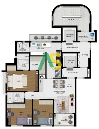 Imagem Imóvel com 3 Quartos à Venda, 84 m² em Rosarinho - Recife