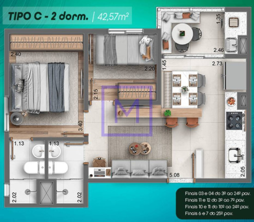 Imagem Apartamento com 2 Quartos à Venda, 42 m² em Itaquera - São Paulo