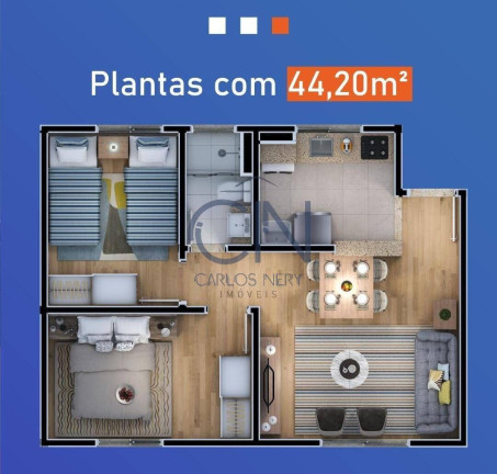 Imagem Apartamento com 2 Quartos à Venda, em Chácara São Manoel - Taubaté Imagem Apartamento com 2 Quartos à Venda, em Chácara São Manoel - Taubaté