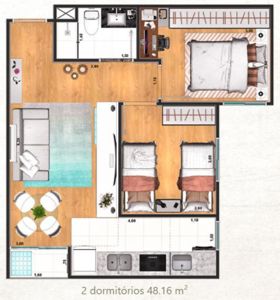 Imagem Apartamento com 2 Quartos à Venda, 48 m² em Vila Da Prata - Mogi Das Cruzes