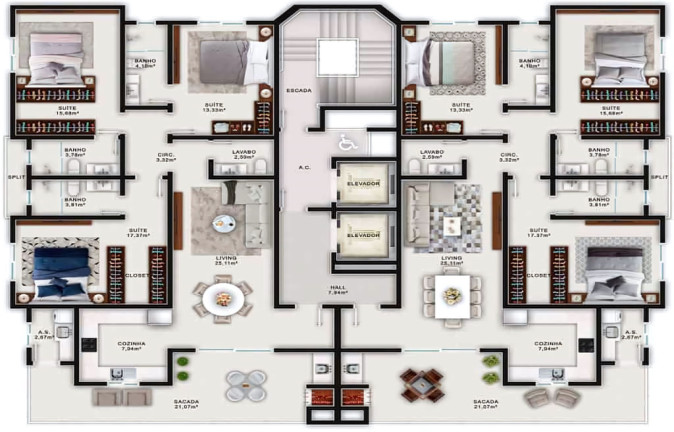 Imagem Apartamento com 5 Quartos à Venda, 270 m² em Meia Praia - Itapema Imagem Apartamento com 5 Quartos à Venda, 270 m² em Meia Praia - Itapema