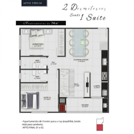 Imagem Apartamento com 2 Quartos à Venda, 67 m² em Tabuleiro - Camboriú Imagem Apartamento com 2 Quartos à Venda, 67 m² em Tabuleiro - Camboriú