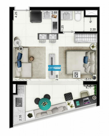 Imagem Apartamento com 1 Quarto à Venda, 60 m² em Pinheiros - São Paulo
