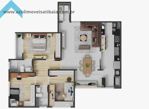 Imagem Apartamento com 3 Quartos à Venda, 102 m² em Vila Giglio - Atibaia Imagem Apartamento com 3 Quartos à Venda, 102 m² em Vila Giglio - Atibaia