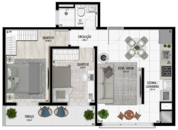 Imagem Apartamento com 2 Quartos à Venda, 47 m² em Santa Cândida - Curitiba