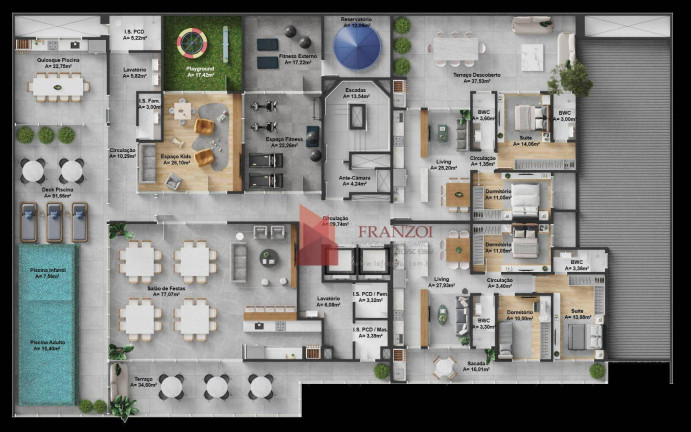 Imagem Cobertura com 3 Quartos à Venda, 170 m² em Fazenda - Itajaí