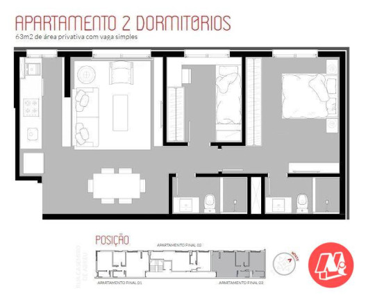 Imagem Apartamento com 2 Quartos à Venda, 63 m² em Bela Vista - Porto Alegre Imagem Apartamento com 2 Quartos à Venda, 63 m² em Bela Vista - Porto Alegre