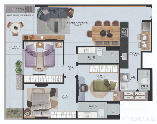 Imagem Apartamento com 3 Quartos à Venda, 89 m² em Praia Da Costa - Vila Velha