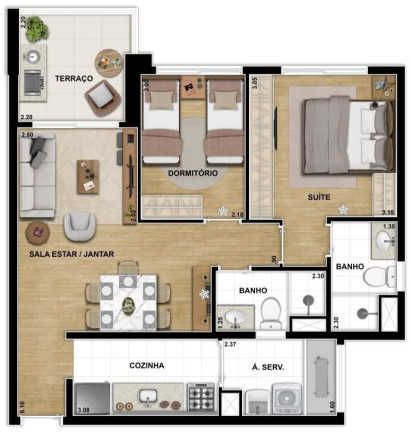 Imagem Apartamento com 2 Quartos à Venda, 63 m² em Vila Santa Catarina - São Paulo Imagem Apartamento com 2 Quartos à Venda, 63 m² em Vila Santa Catarina - São Paulo