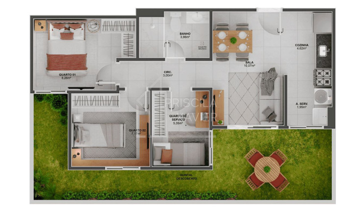Imagem Apartamento com 2 Quartos à Venda, 42 m² em Aribiri - Vila Velha