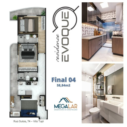 Imagem Apartamento com 2 Quartos à Venda, 56 m² em Tupi - Praia Grande Imagem Apartamento com 2 Quartos à Venda, 56 m² em Tupi - Praia Grande