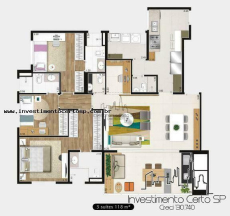 Imagem Apartamento com 3 Quartos à Venda, 118 m² em Vila Ipojuca - São Paulo