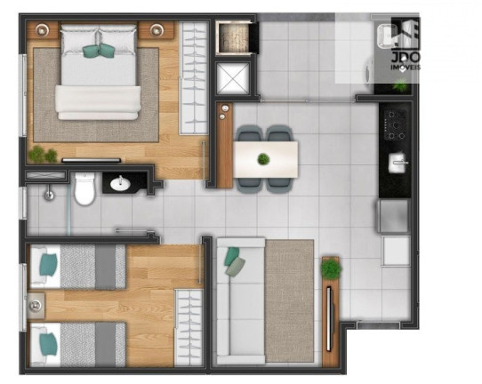 Imagem Apartamento com 2 Quartos à Venda, 49 m² em Ecoville - Curitiba Imagem Apartamento com 2 Quartos à Venda, 49 m² em Ecoville - Curitiba
