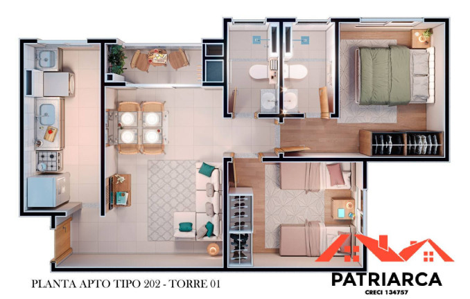 Imagem Apartamento com 2 Quartos à Venda, 50 m² em Fundação Da Casa Popular - Campinas Imagem Apartamento com 2 Quartos à Venda, 50 m² em Fundação Da Casa Popular - Campinas