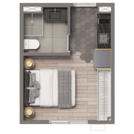 Imagem Imóvel com 2 Quartos à Venda, 31 m² em Brooklin Paulista - São Paulo Imagem Imóvel com 2 Quartos à Venda, 31 m² em Brooklin Paulista - São Paulo