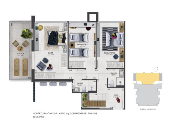 Imagem Apartamento com 2 Quartos à Venda, 66 m² em Predial - Torres