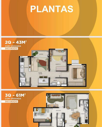 Imagem Apartamento com 2 Quartos à Venda, 43 m² em Carolina Parque - Goiania Imagem Apartamento com 2 Quartos à Venda, 43 m² em Carolina Parque - Goiania