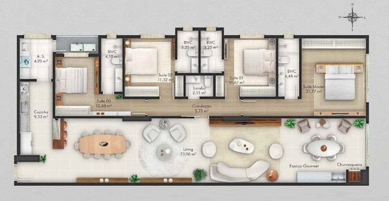 Imagem Apartamento com 3 Quartos à Venda, 129 m² em Ilhota - Itapema