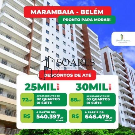 Foto do imóvel Apartamento com 3 Quartos à Venda, 88 m² em Marambaia - Belém