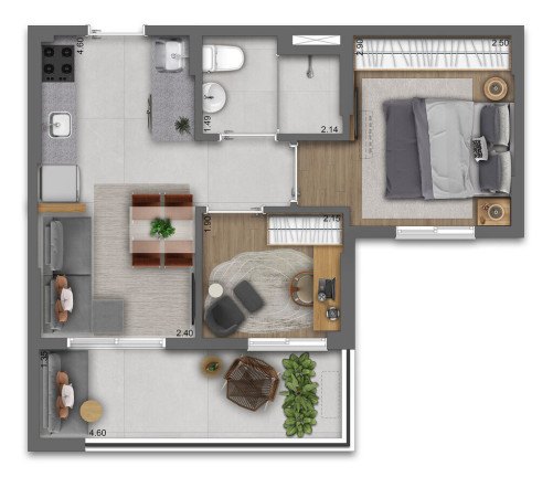 Imagem Apartamento com 2 Quartos à Venda, 39 m² em Campo Belo - São Paulo Imagem Apartamento com 2 Quartos à Venda, 39 m² em Campo Belo - São Paulo