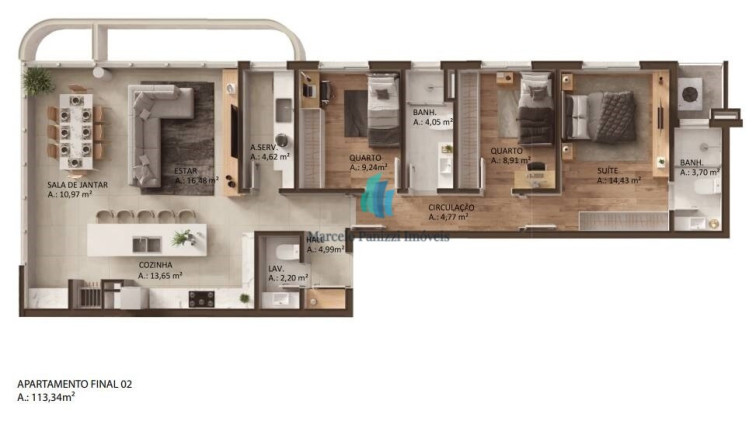 Imagem Apartamento com 3 Quartos à Venda, 113 m² em Centro - Bento Gonçalves Imagem Apartamento com 3 Quartos à Venda, 113 m² em Centro - Bento Gonçalves