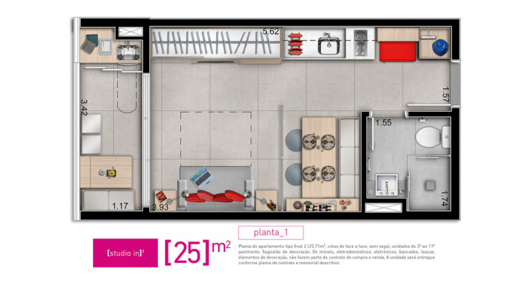Imagem Studio com 1 Quarto à Venda, 32 m² em Moema - São Paulo Imagem Studio com 1 Quarto à Venda, 32 m² em Moema - São Paulo