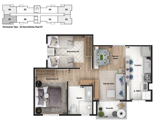 Imagem Apartamento com 2 Quartos à Venda, 46 m² em Recreio Estoril - Atibaia Imagem Apartamento com 2 Quartos à Venda, 46 m² em Recreio Estoril - Atibaia