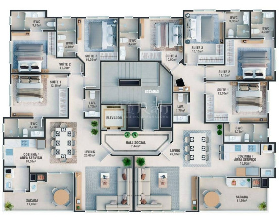 Imagem Apartamento com 4 Quartos à Venda, 130 m² em Centro - Itapema Imagem Apartamento com 4 Quartos à Venda, 130 m² em Centro - Itapema