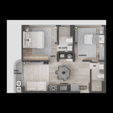 Imagem Apartamento com 2 Quartos à Venda, 60 m² em Cabo Branco - João Pessoa Imagem Apartamento com 2 Quartos à Venda, 60 m² em Cabo Branco - João Pessoa