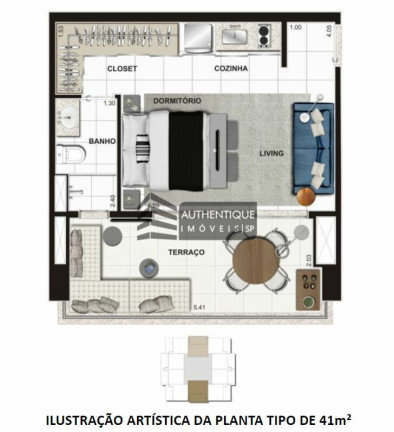 Imagem Apartamento com 1 Quarto à Venda, 41 m² em Consolação - São Paulo